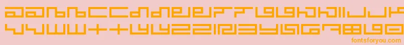 Tegma Font – Orange Fonts on Pink Background