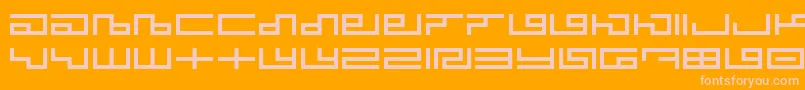 Tegma Font – Pink Fonts on Orange Background