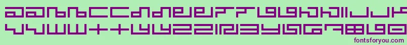 Tegma Font – Purple Fonts on Green Background