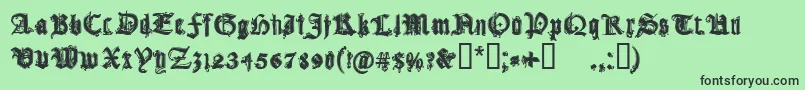 CfgothikaRegular Font – Black Fonts on Green Background