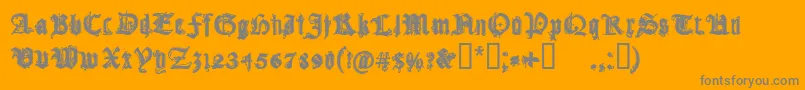 CfgothikaRegular Font – Gray Fonts on Orange Background