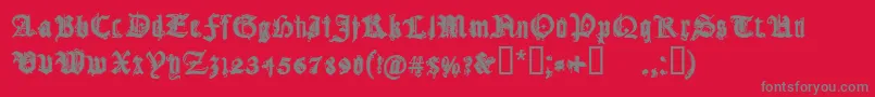 CfgothikaRegular Font – Gray Fonts on Red Background