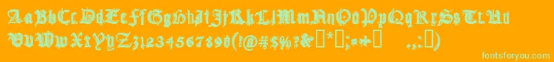 CfgothikaRegular Font – Green Fonts on Orange Background