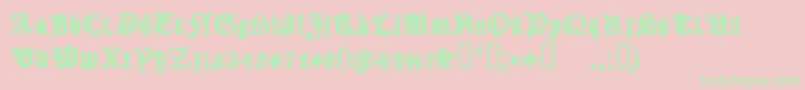 CfgothikaRegular-Schriftart – Grüne Schriften auf rosa Hintergrund