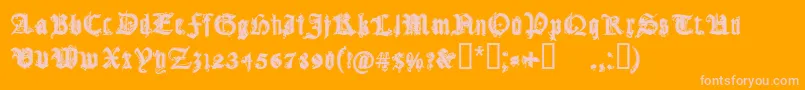 CfgothikaRegular Font – Pink Fonts on Orange Background