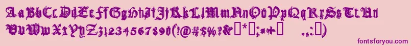 CfgothikaRegular-Schriftart – Violette Schriften auf rosa Hintergrund