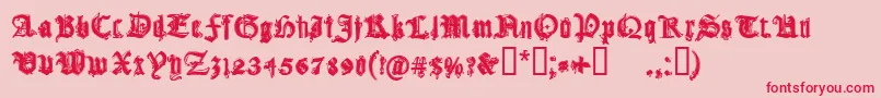 CfgothikaRegular Font – Red Fonts on Pink Background