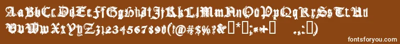 CfgothikaRegular Font – White Fonts on Brown Background