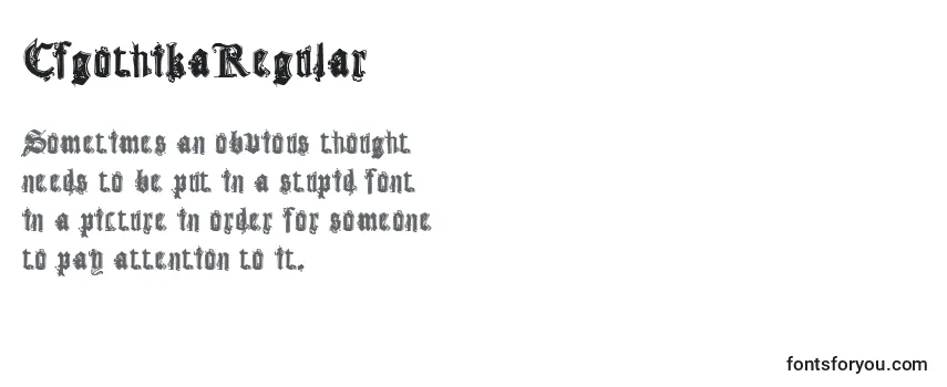 CfgothikaRegular Font