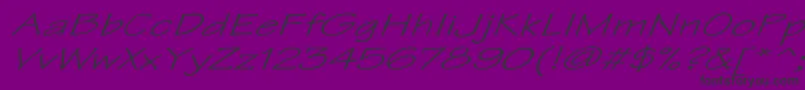 TektonExItalic Font – Black Fonts on Purple Background