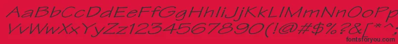 TektonExItalic Font – Black Fonts on Red Background