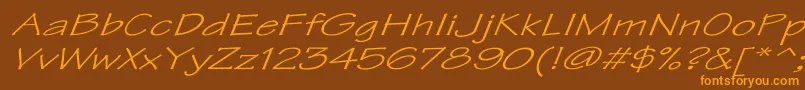 TektonExItalic Font – Orange Fonts on Brown Background