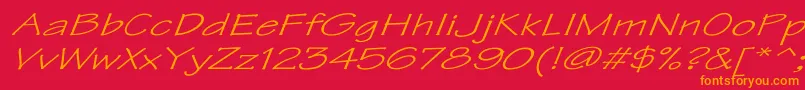 TektonExItalic Font – Orange Fonts on Red Background