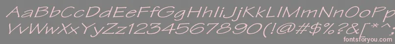 TektonExItalic Font – Pink Fonts on Gray Background