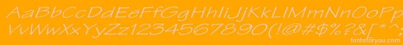 TektonExItalic Font – Pink Fonts on Orange Background