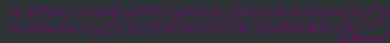 TektonExItalic Font – Purple Fonts on Black Background