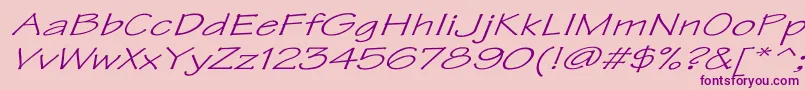 TektonExItalic Font – Purple Fonts on Pink Background