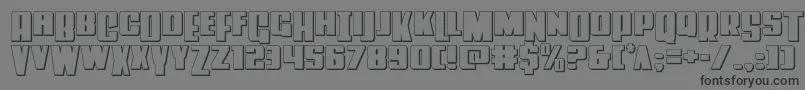 Powerlord3D Font – Black Fonts on Gray Background