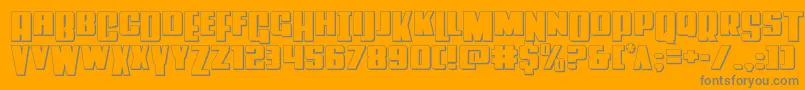 Powerlord3D Font – Gray Fonts on Orange Background