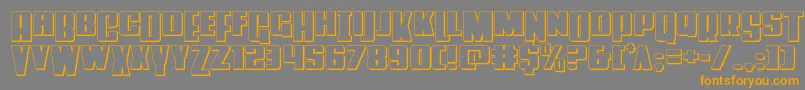 Powerlord3D Font – Orange Fonts on Gray Background
