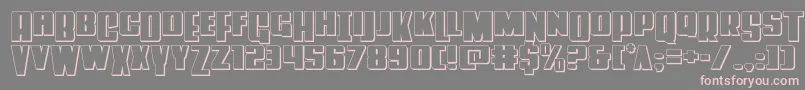 Powerlord3D Font – Pink Fonts on Gray Background