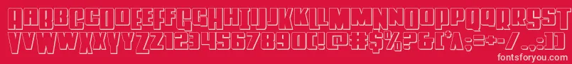 Powerlord3D Font – Pink Fonts on Red Background