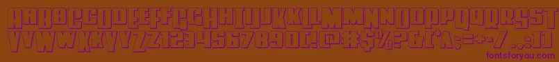 Powerlord3D Font – Purple Fonts on Brown Background