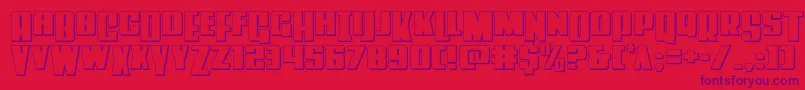 Powerlord3D Font – Purple Fonts on Red Background