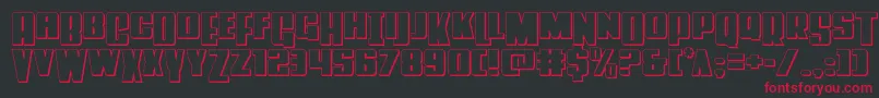 Powerlord3D Font – Red Fonts on Black Background
