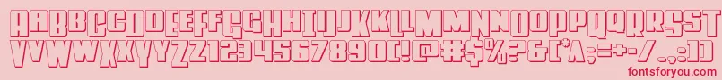 Powerlord3D Font – Red Fonts on Pink Background