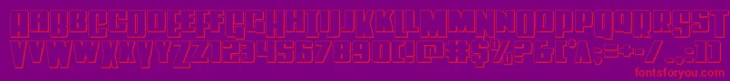 Powerlord3D Font – Red Fonts on Purple Background