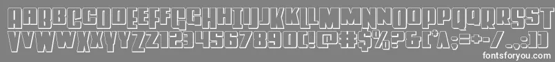 Powerlord3D Font – White Fonts on Gray Background