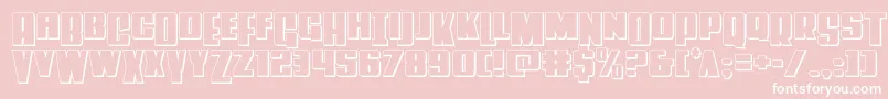 Powerlord3D Font – White Fonts on Pink Background