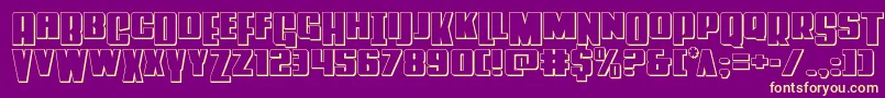 Powerlord3D Font – Yellow Fonts on Purple Background