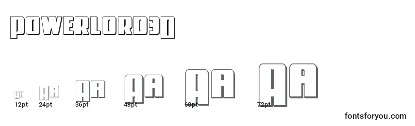 Powerlord3D Font Sizes