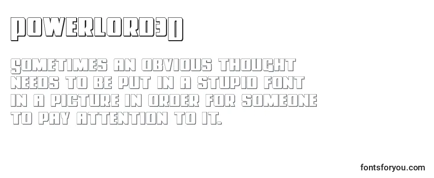 Powerlord3D Font