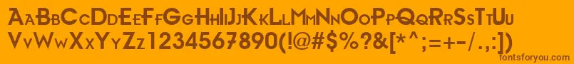 Ambient-Schriftart – Braune Schriften auf orangefarbenem Hintergrund