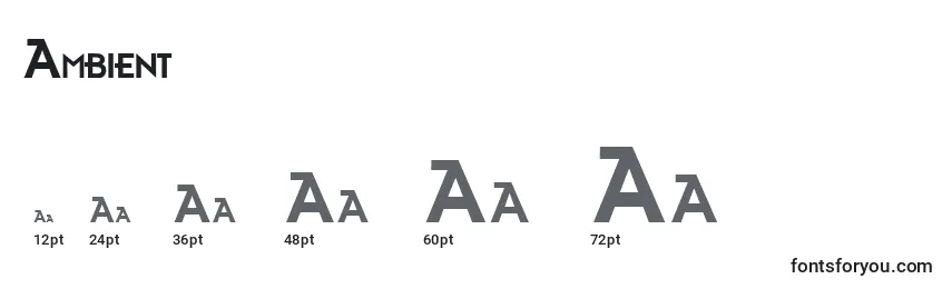 Размеры шрифта Ambient