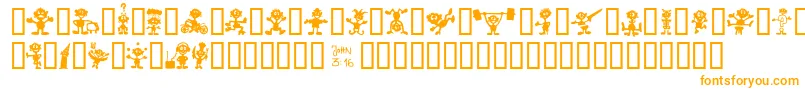 Weitere Informationen zur LittleBigMan-Schriftart LittleBigMan-Schriftart – Orangefarbene Schriften