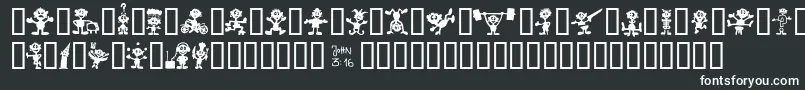 LittleBigMan-fontti – valkoiset fontit