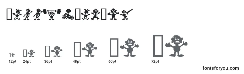 Größen der Schriftart LittleBigMan