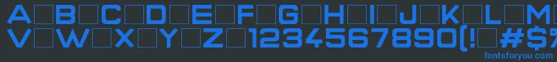 SuperQuickFormula Font – Blue Fonts on Black Background