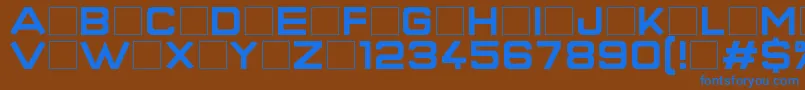 Fonte SuperQuickFormula – fontes azuis em um fundo marrom