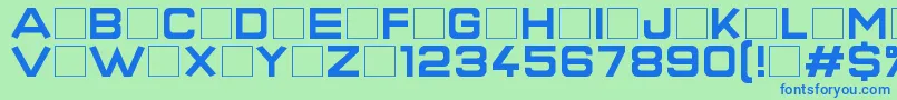 SuperQuickFormula Font – Blue Fonts on Green Background