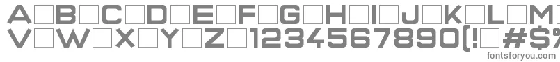 SuperQuickFormula-fontti – harmaat kirjasimet valkoisella taustalla