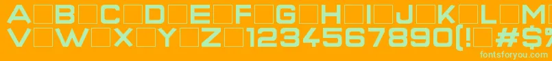 SuperQuickFormula Font – Green Fonts on Orange Background