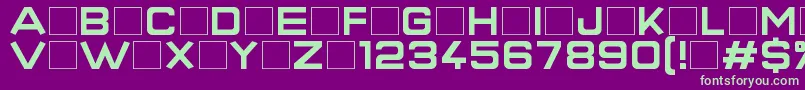 SuperQuickFormula-fontti – vihreät fontit violetilla taustalla