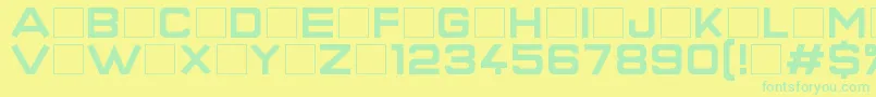 SuperQuickFormula Font – Green Fonts on Yellow Background