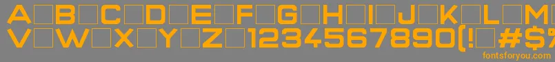 Fonte SuperQuickFormula – fontes laranjas em um fundo cinza