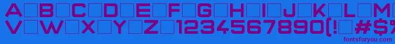 SuperQuickFormula Font – Purple Fonts on Blue Background